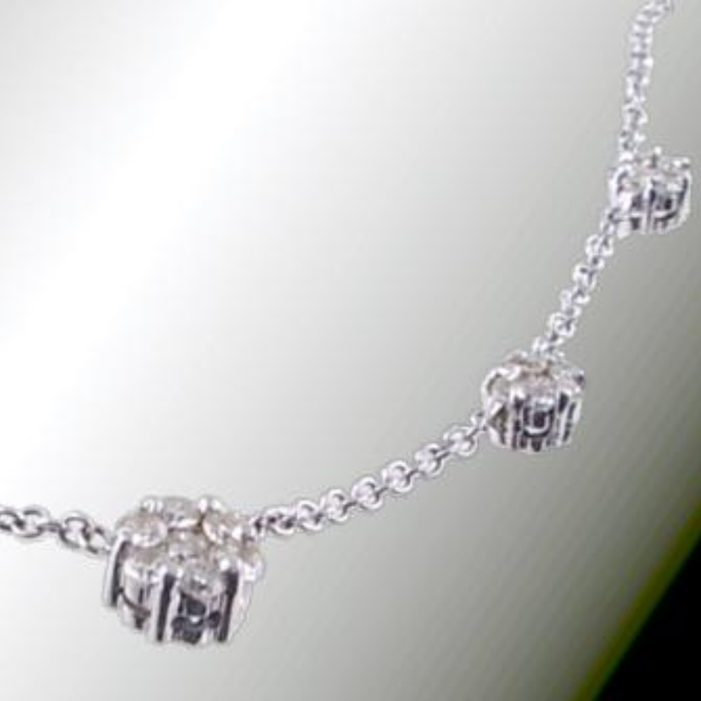 Diamond Necklace .83TDW 14KT White Gold - Picture 2 of 3